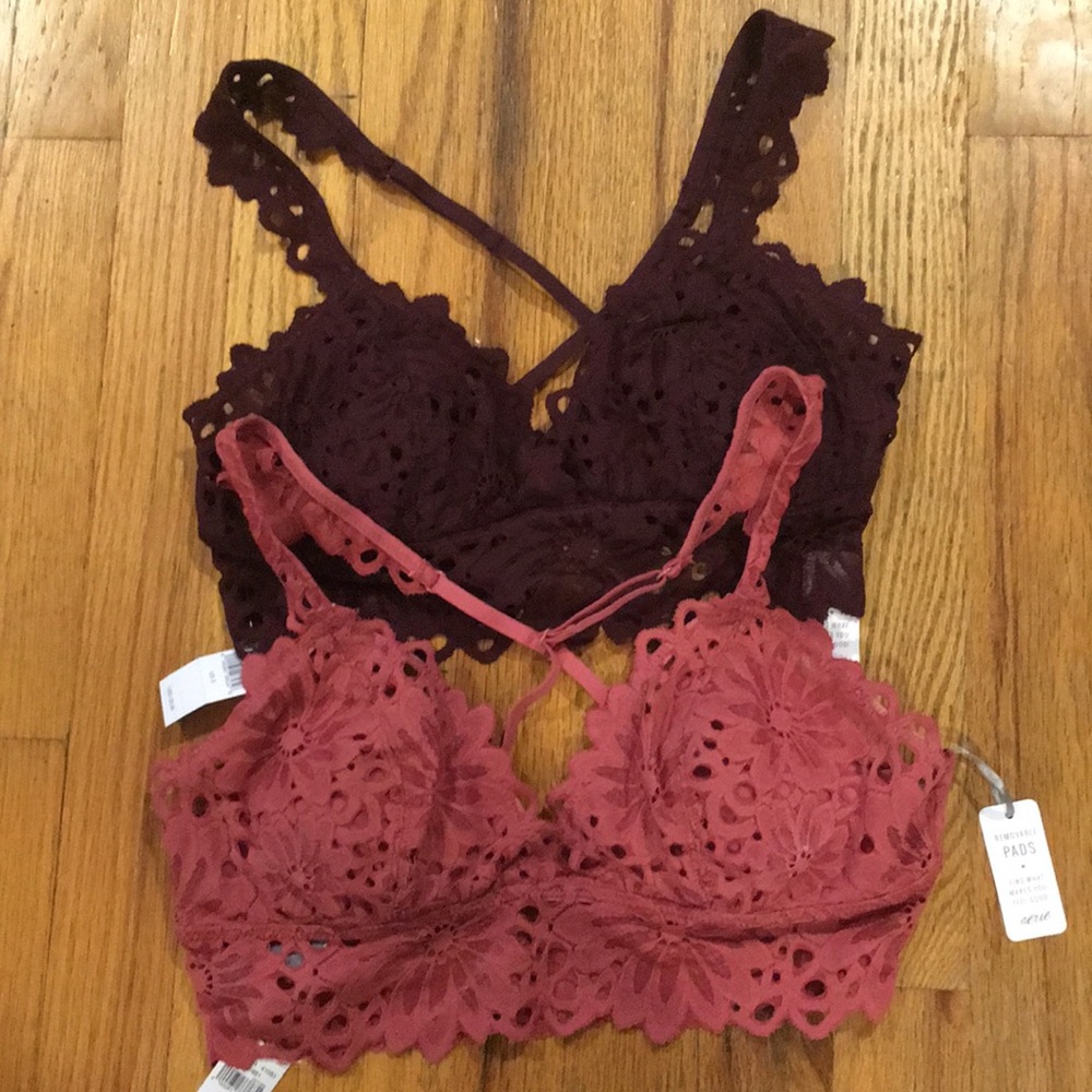 NWT Bundle of Aerie Boho Lace Bralettes